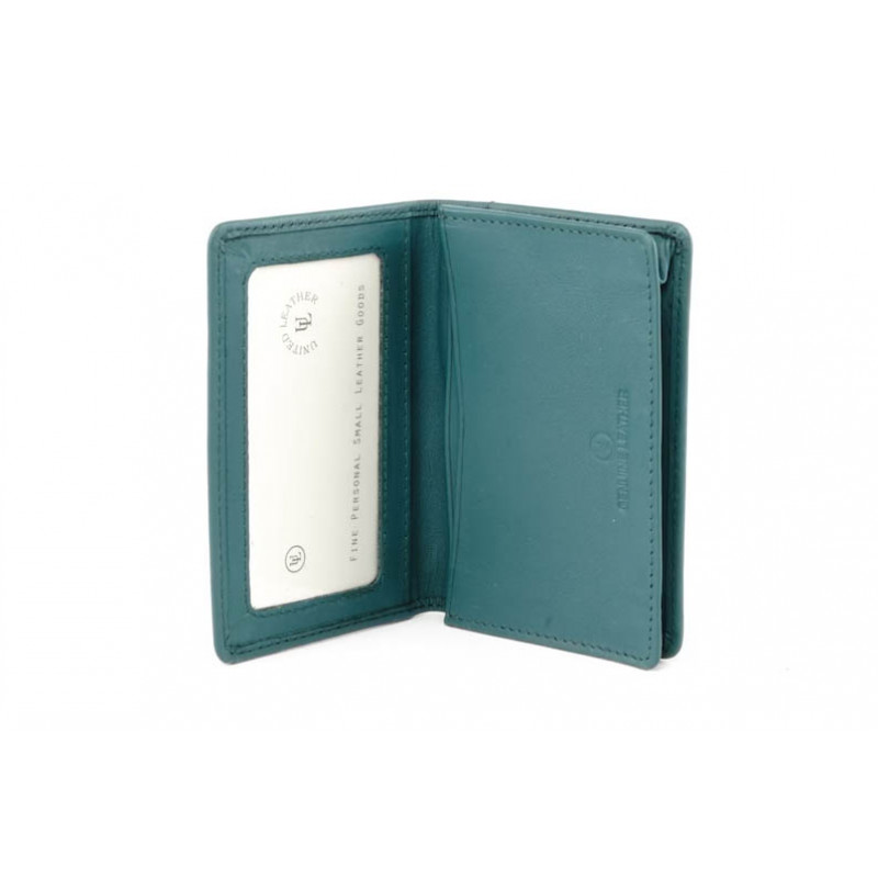 Leather Cardholder with ID Window and Expandable Card Slot 